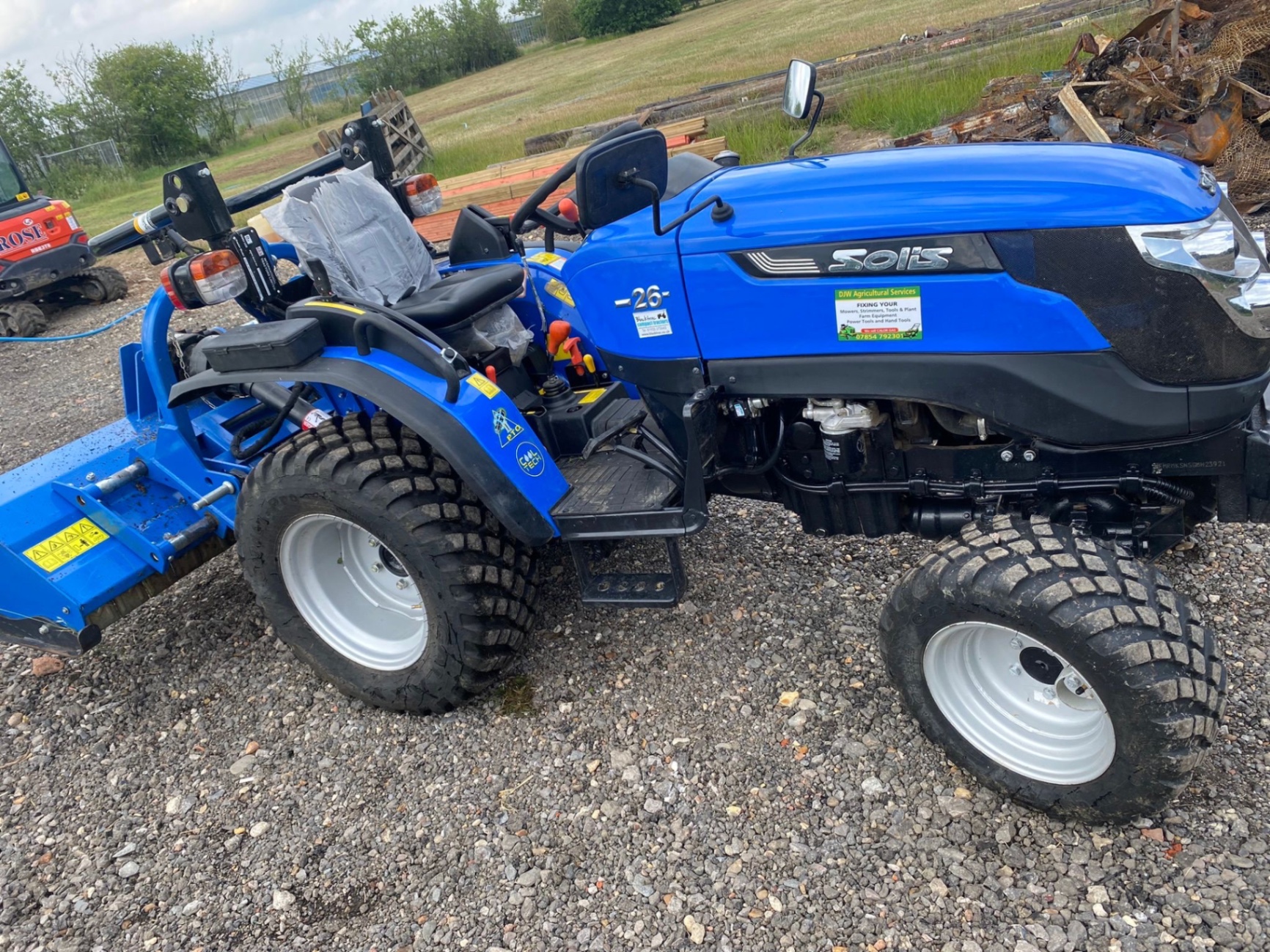 Solis 26 compact tractor with topper serviced by DJW